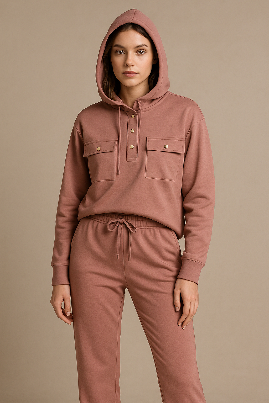 Modal Scuba Hoodie Set – Rosewood